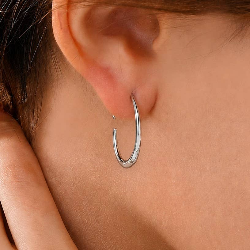 18K STAINLESS STEEL HOOPS