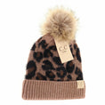 Load image into Gallery viewer, Kids Leopard Pom C.C Beanie
