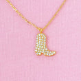 Load image into Gallery viewer, Glam Cow Girl Boot Necklace
