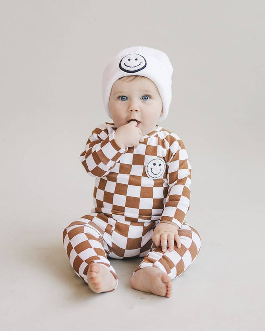 Copper Checkered Smiley Lounge Set