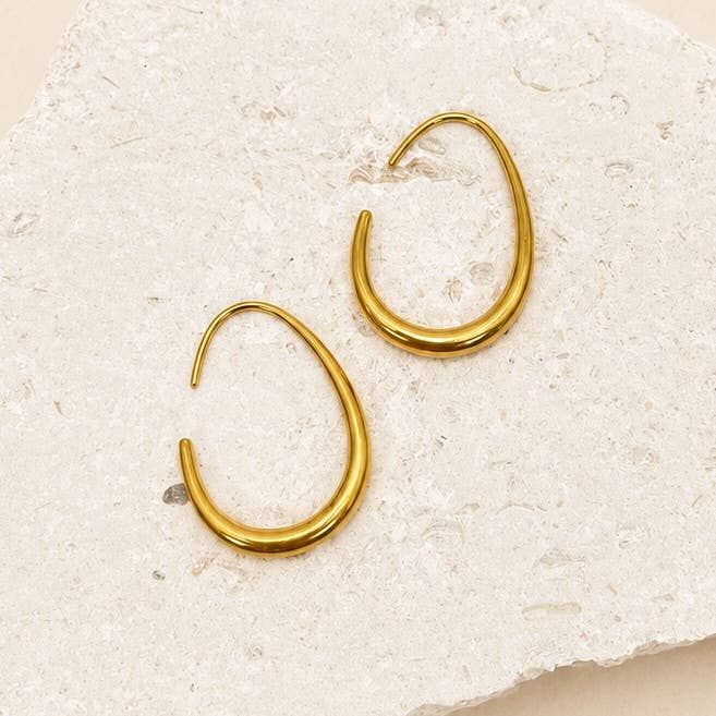 18K STAINLESS STEEL HOOPS