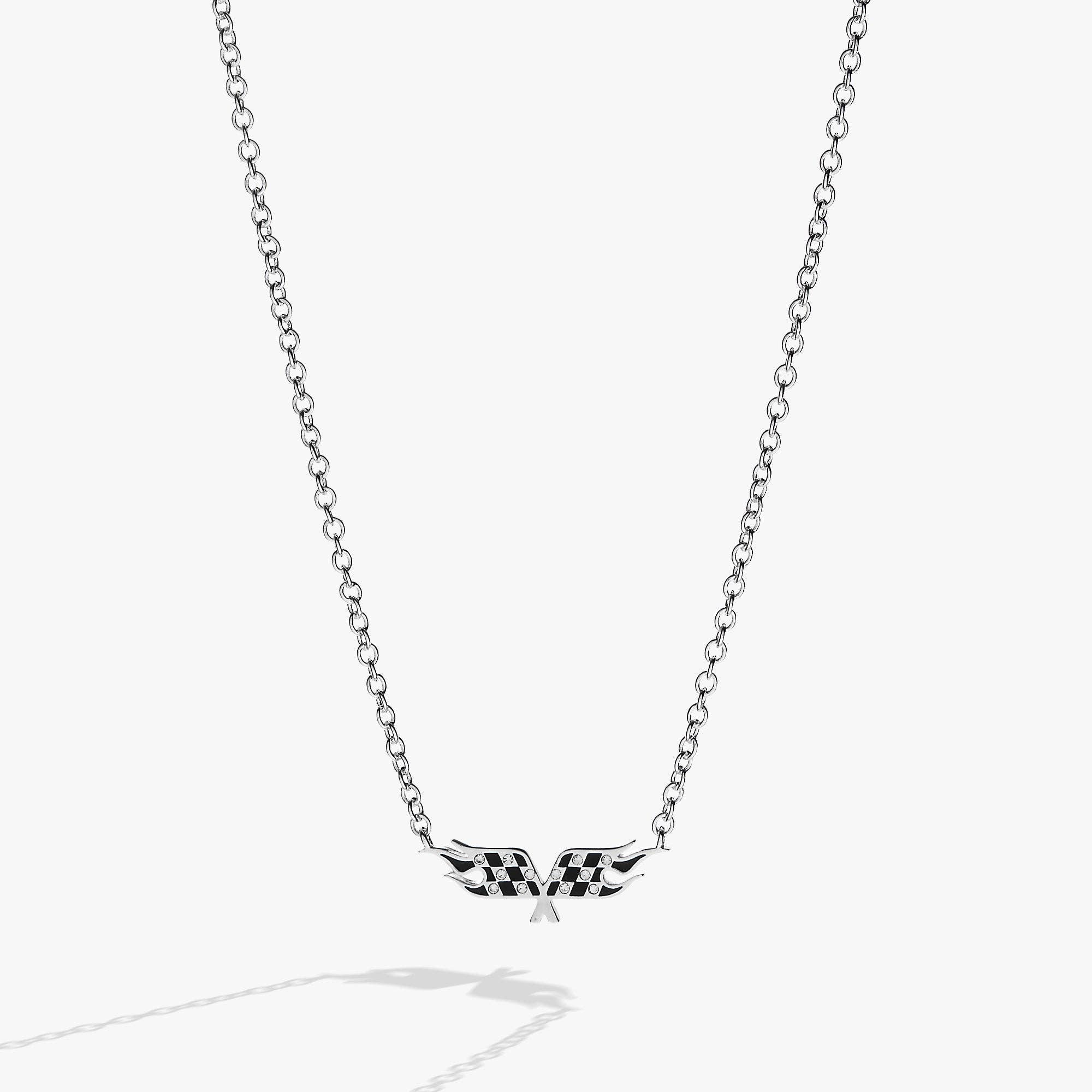 Hot Wheels™ Checkered Flag Necklace