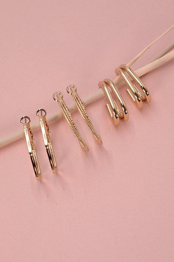 TRIO HOOP EARRINGS