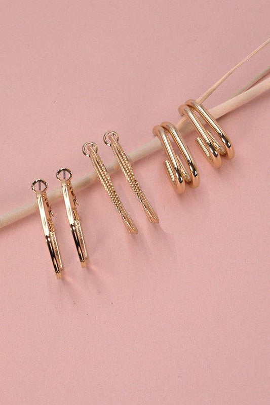 TRIO HOOP EARRINGS