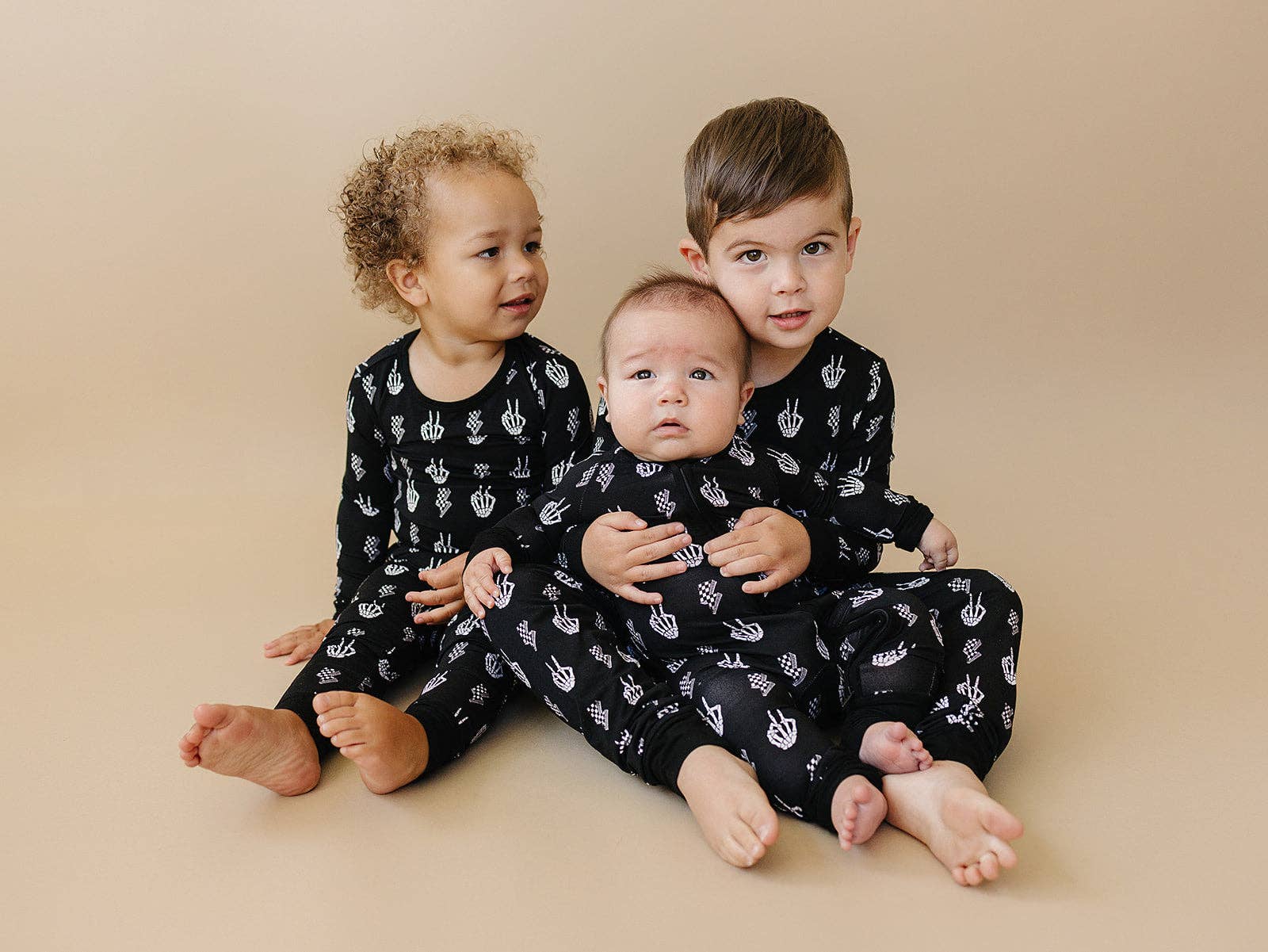 Skelly Vibes Bamboo Baby Zip Romper