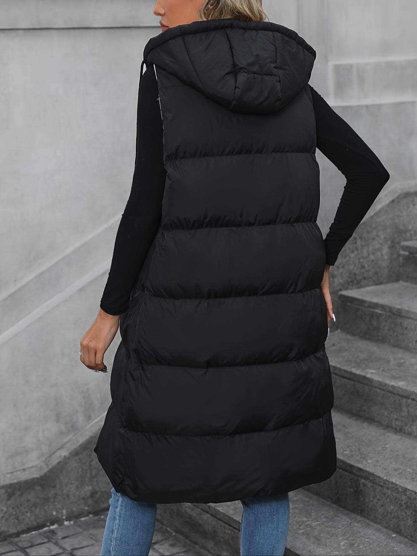 Long Padded Vest Jacket