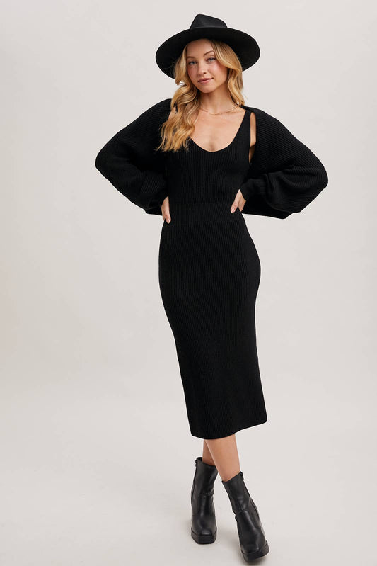 Mini Dress + Shrug Set