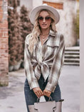 Load image into Gallery viewer, Coffee Oversized Loose Plaid Shirt

