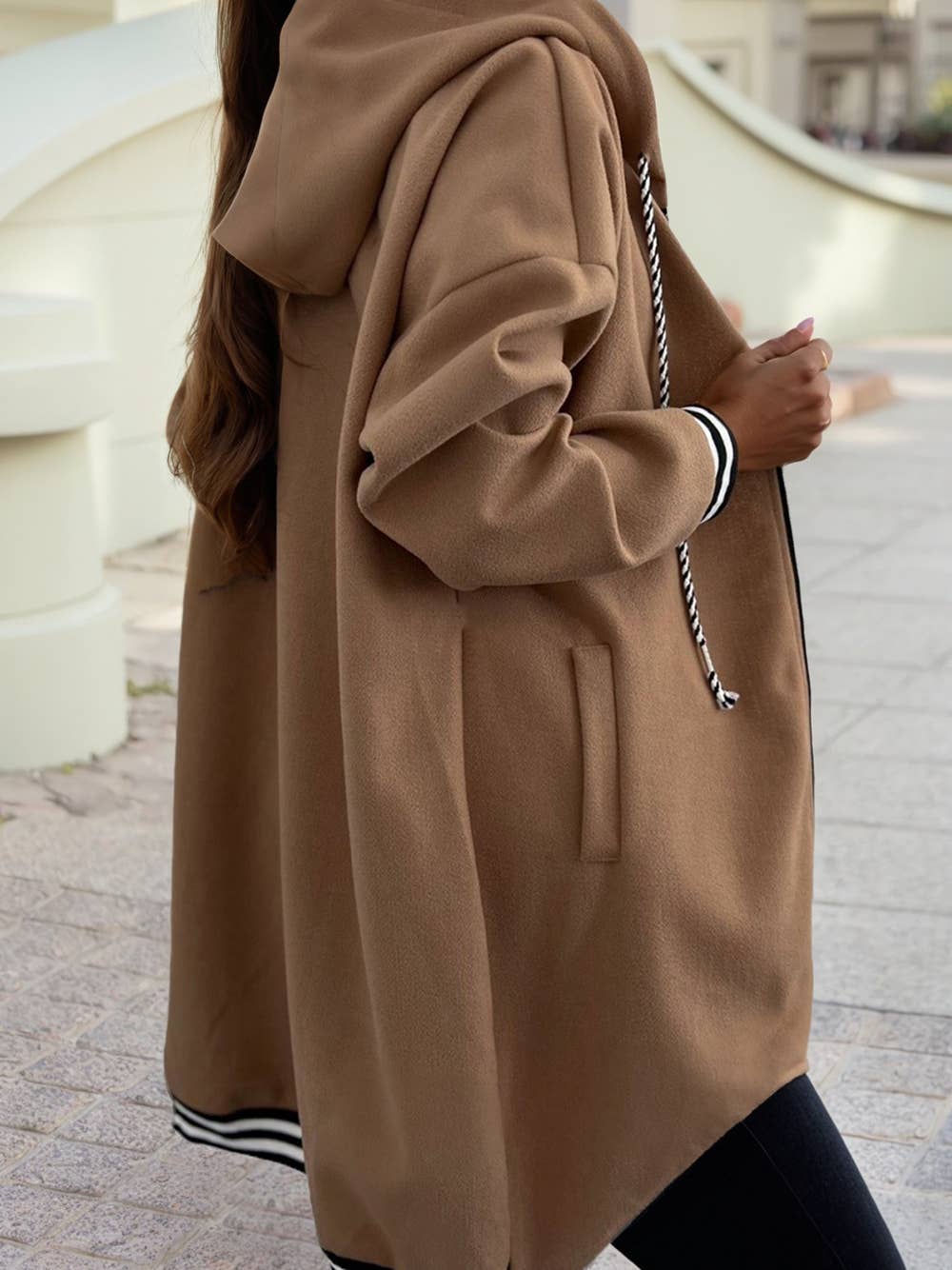 Red Hooded Zip Up Sweatshirt