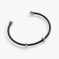 Load image into Gallery viewer, Bezel Stone Enamel Cuff, Black

