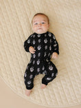 Load image into Gallery viewer, Skelly Vibes Bamboo Baby Zip Romper
