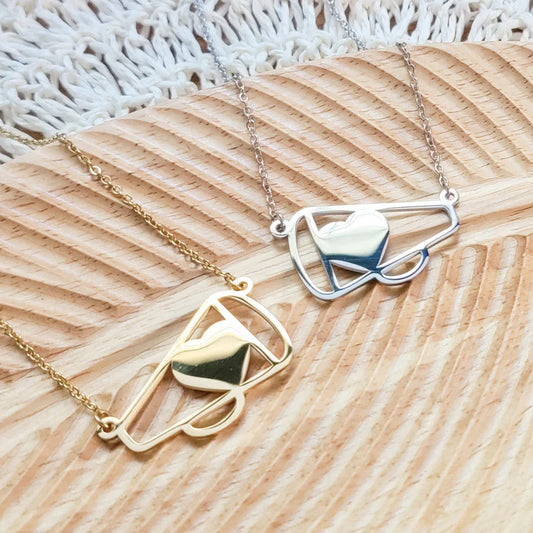 Large Cheer Megaphone Pendant Necklace