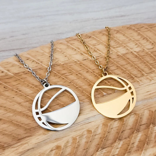 Basketball Pendant Necklace