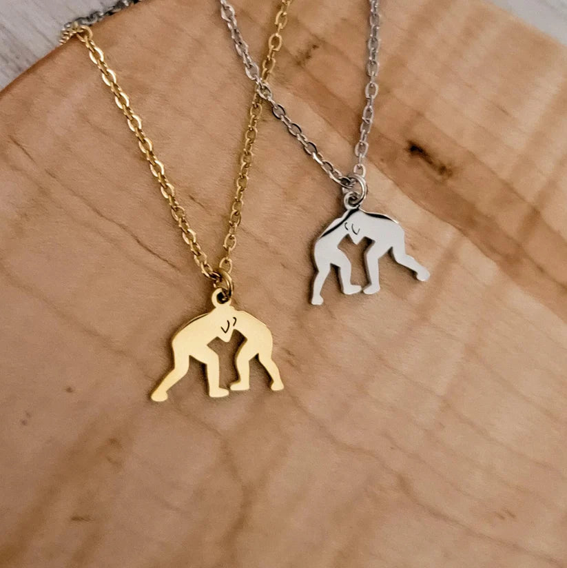 Wrestling Pendant Necklace