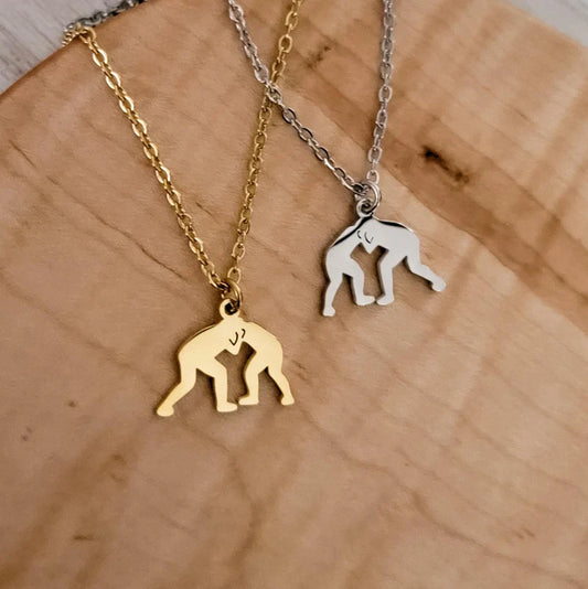 Wrestling Pendant Necklace